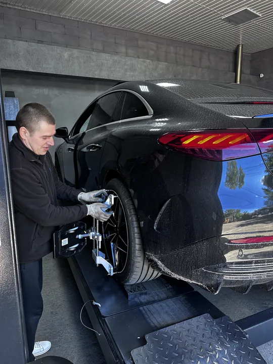 Mercedes EQE electric car servicing